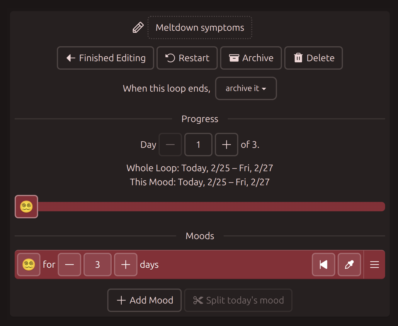 Configuring a simple loop